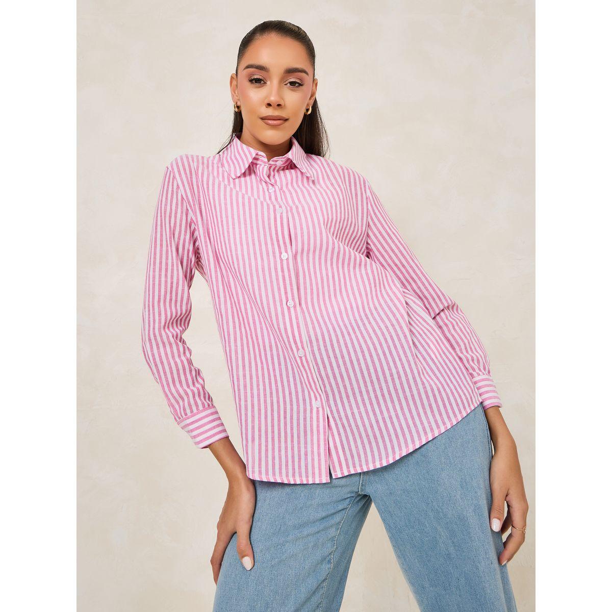 Styli Oversized Striped Longline Shirt-women-clothing-shirtsandblouses-shirts-image-3