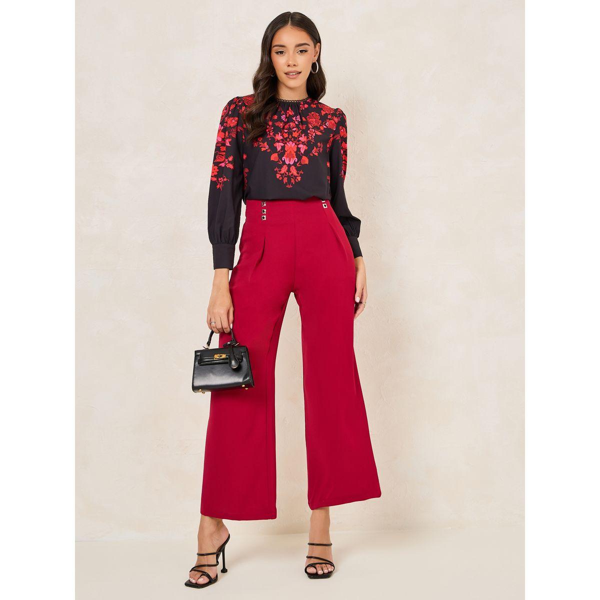 Styli Floral Print High Neck Regular Fit Blouse-women-clothing-shirtsandblouses-blouses-image-2