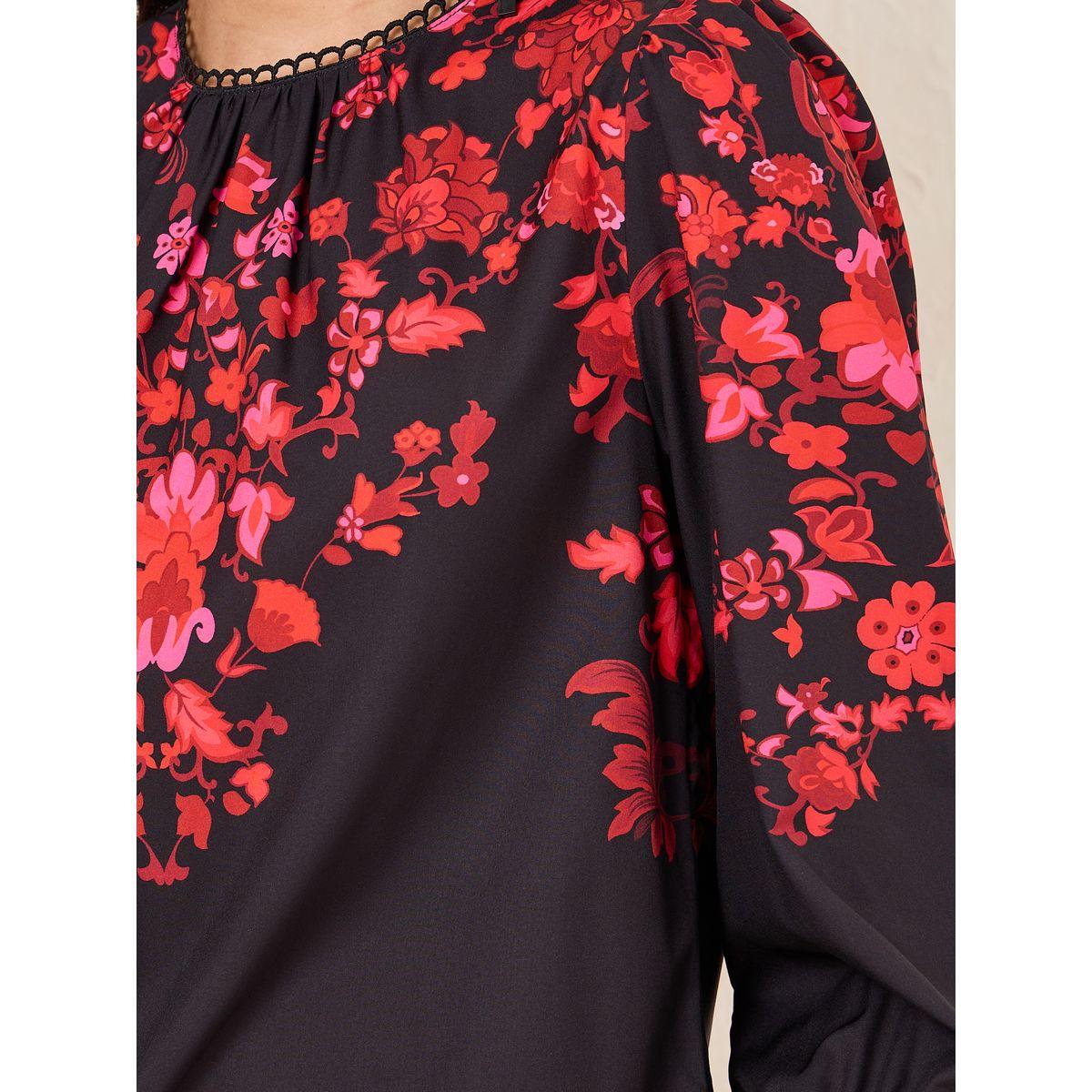Styli Floral Print High Neck Regular Fit Blouse-women-clothing-shirtsandblouses-blouses-image-4