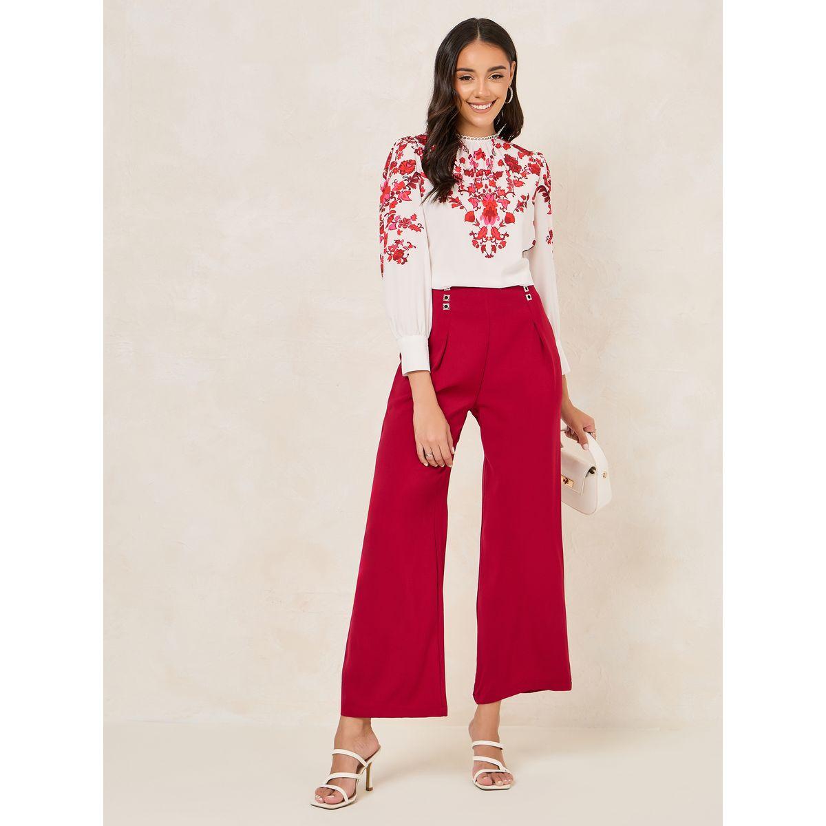 Styli Floral Print High Neck Regular Fit Blouse-women-clothing-shirtsandblouses-blouses-image-2