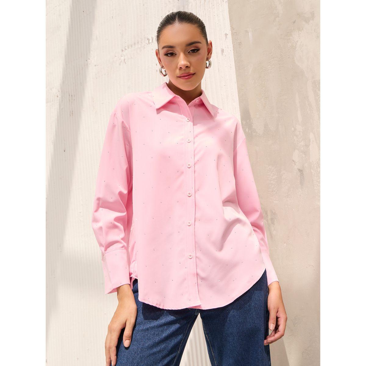 Styli Longline Embellished Relaxed Fit Shirt-women-clothing-shirtsandblouses-shirts-image-1