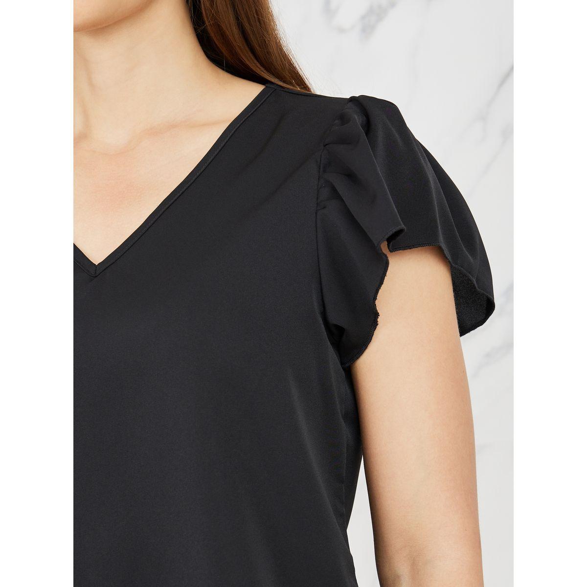 بلوزة بقصة عادية واكمام مكشكشة لوكس ويف × ستايلي-women-clothing-shirtsandblouses-blouses-image-4