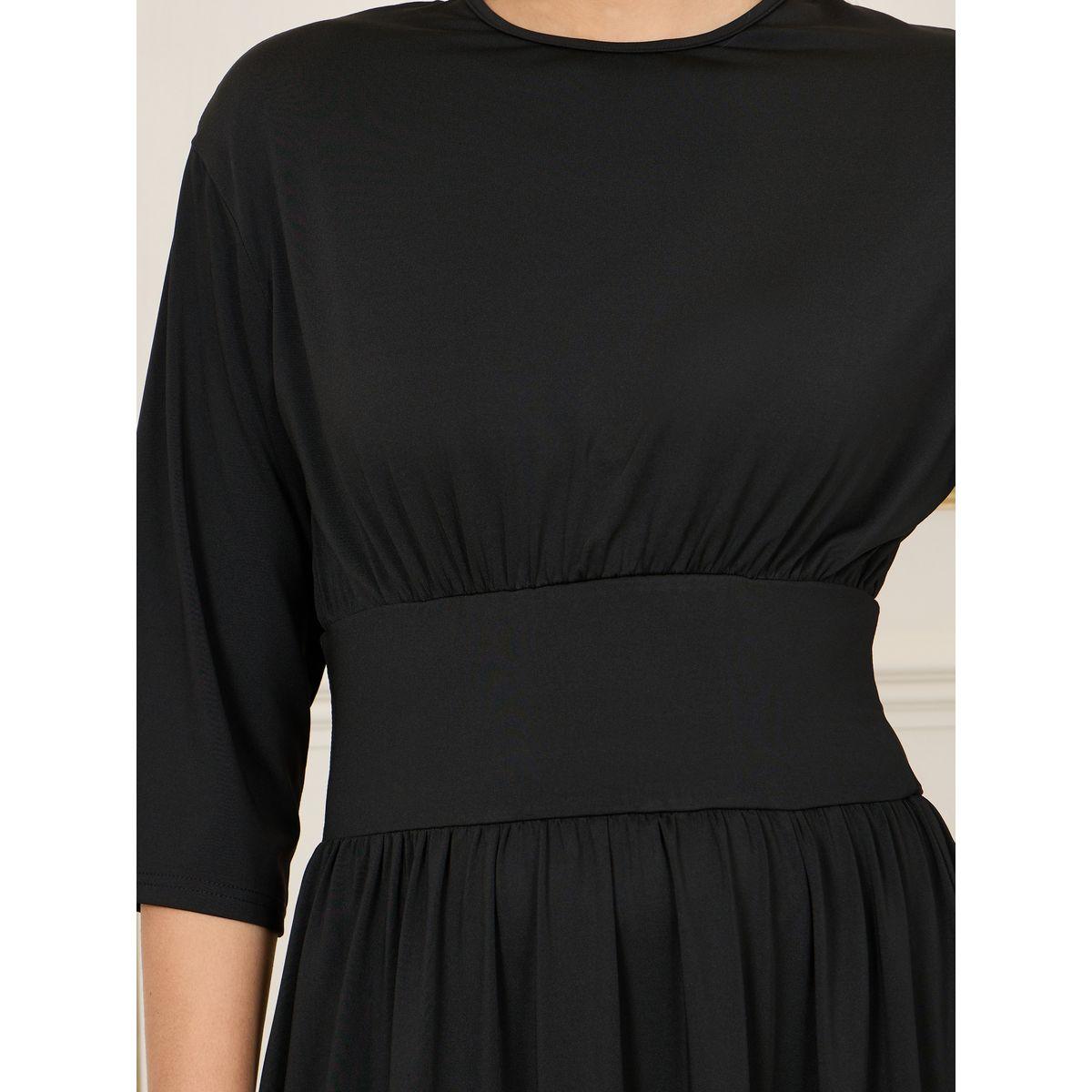 Luxewave X Styli  Gathered Detail A-Line Midi Dress-women-clothing-dresses-image-3