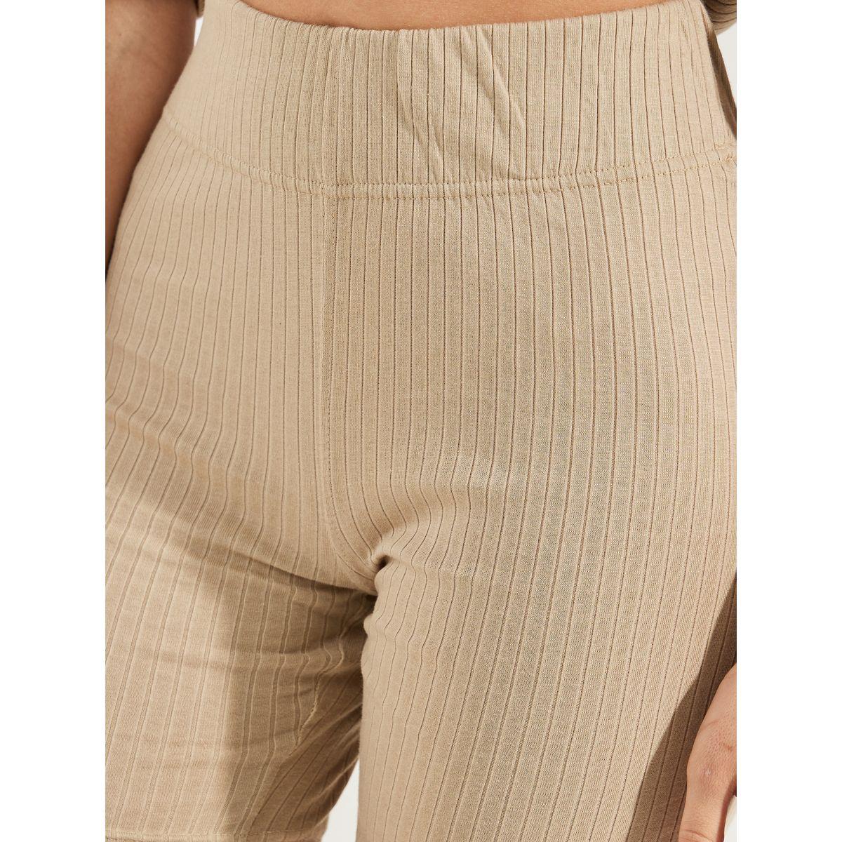 Styli Solid Ribbed Knit Cycling Shorts-women-clothing-bottoms-shorts-image-3