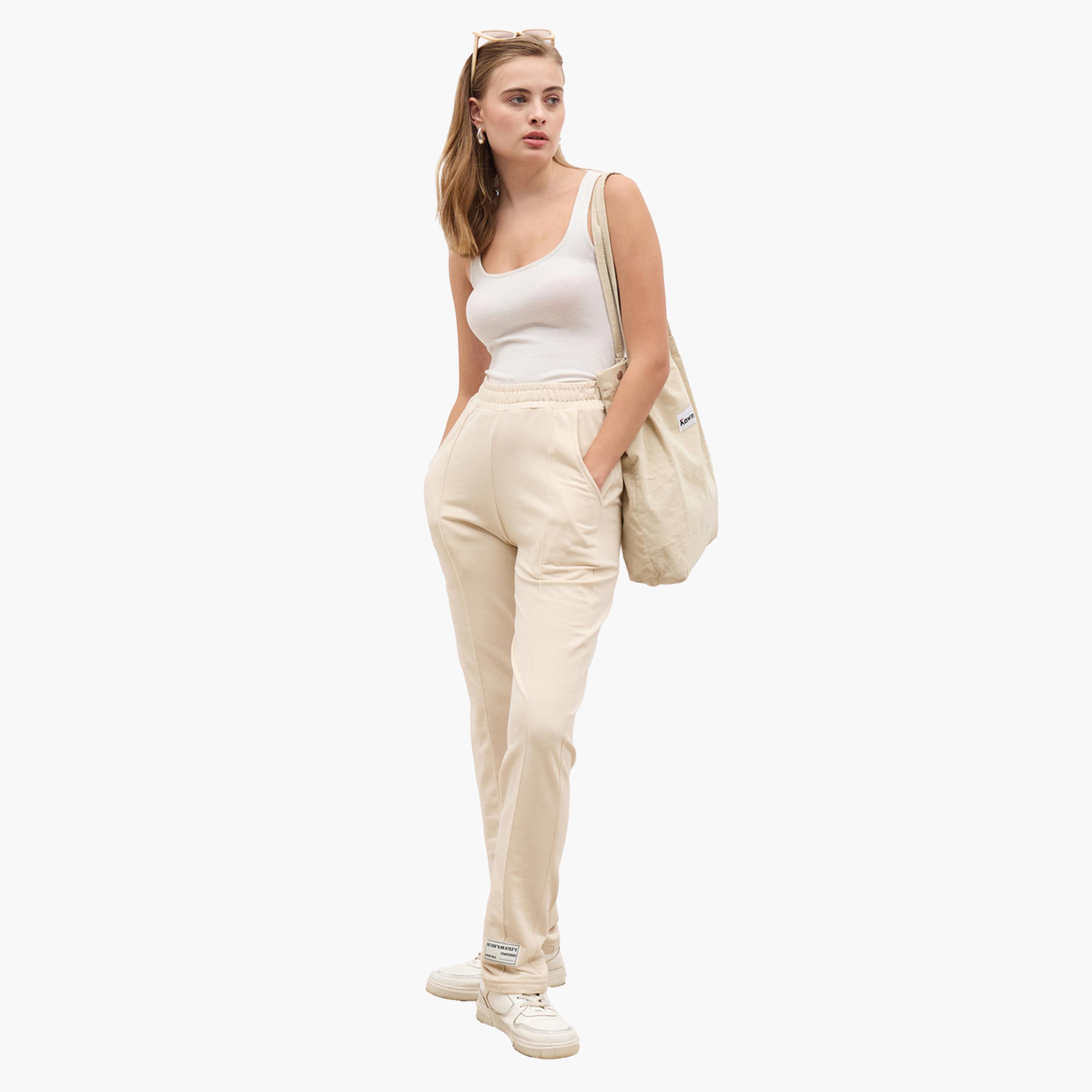 Styli High Rise Straight Fit Joggers with Pockets-women-clothing-bottoms-joggers-image-2