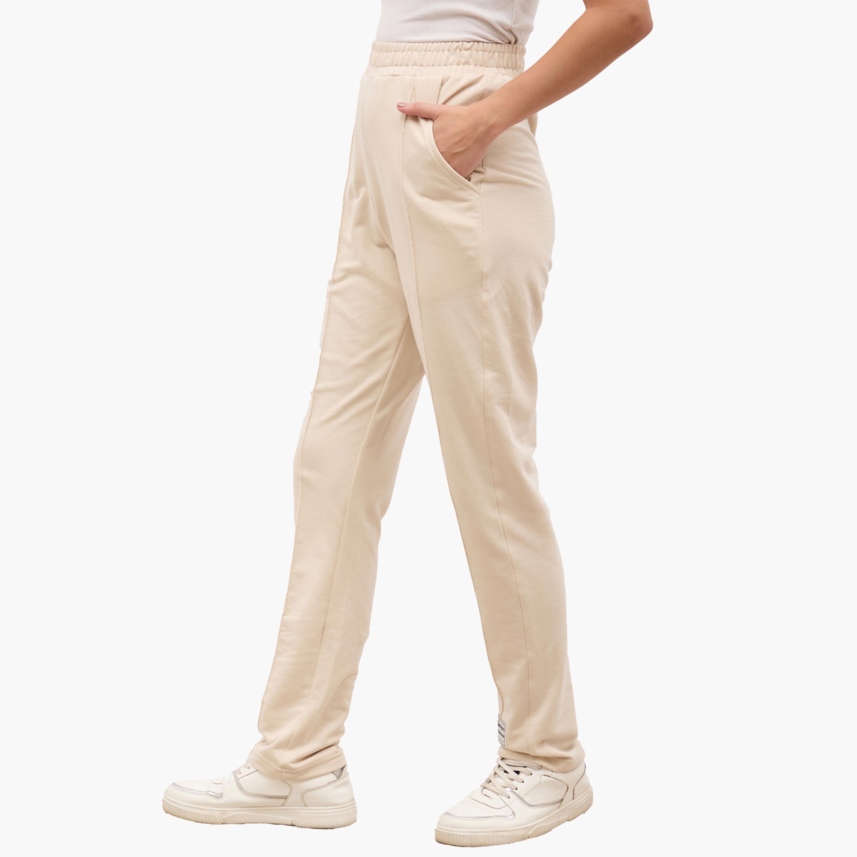 ستايلي- بنطال رياضي عالي الخصر قصّة مستقيمة مع جيوب-women-clothing-bottoms-joggers-image-3