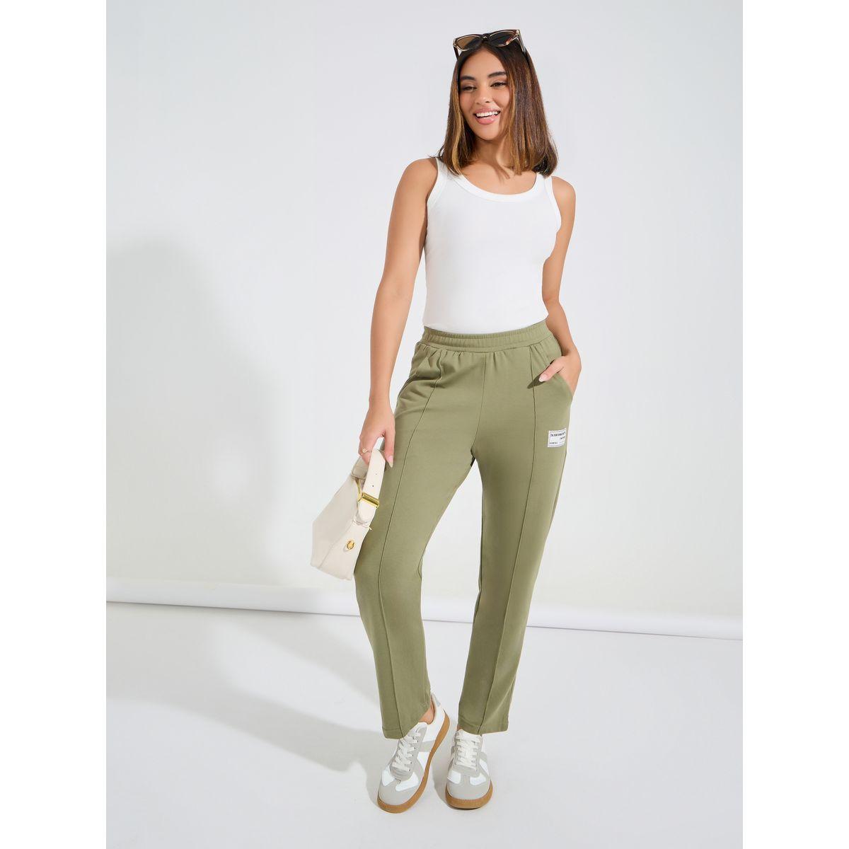 Styli Elevate High Waisted Straight Leg Jogger with Badge Detail-women-clothing-bottoms-joggers-image-1