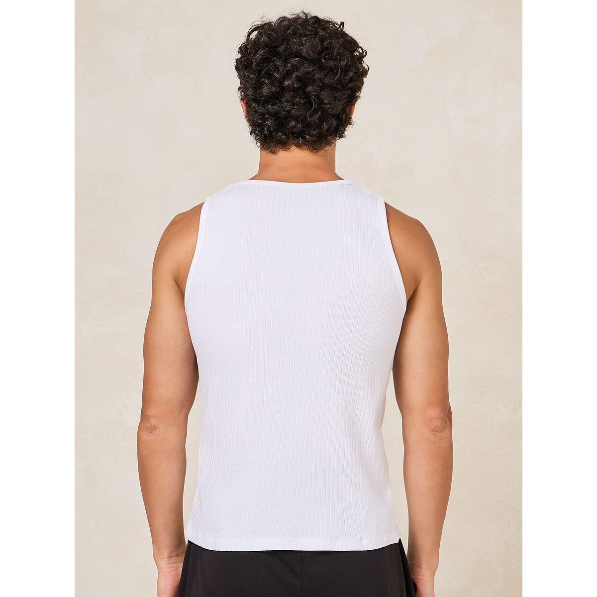 Styli Unwind Ribbed Cotton Vest with Scoop Neck-men-clothing-tshirtsandpolos-tshirts-image-4