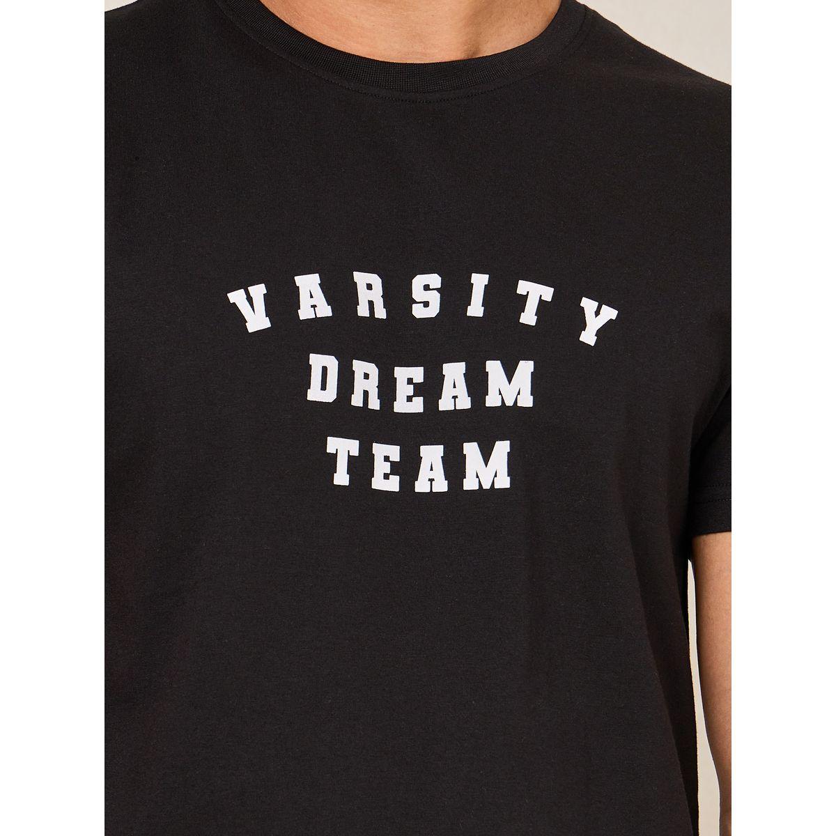 Styli Unwind Dream Team Slogan Print T-Shirt & Shorts Set-men-clothing-nightwear-sets-image-3