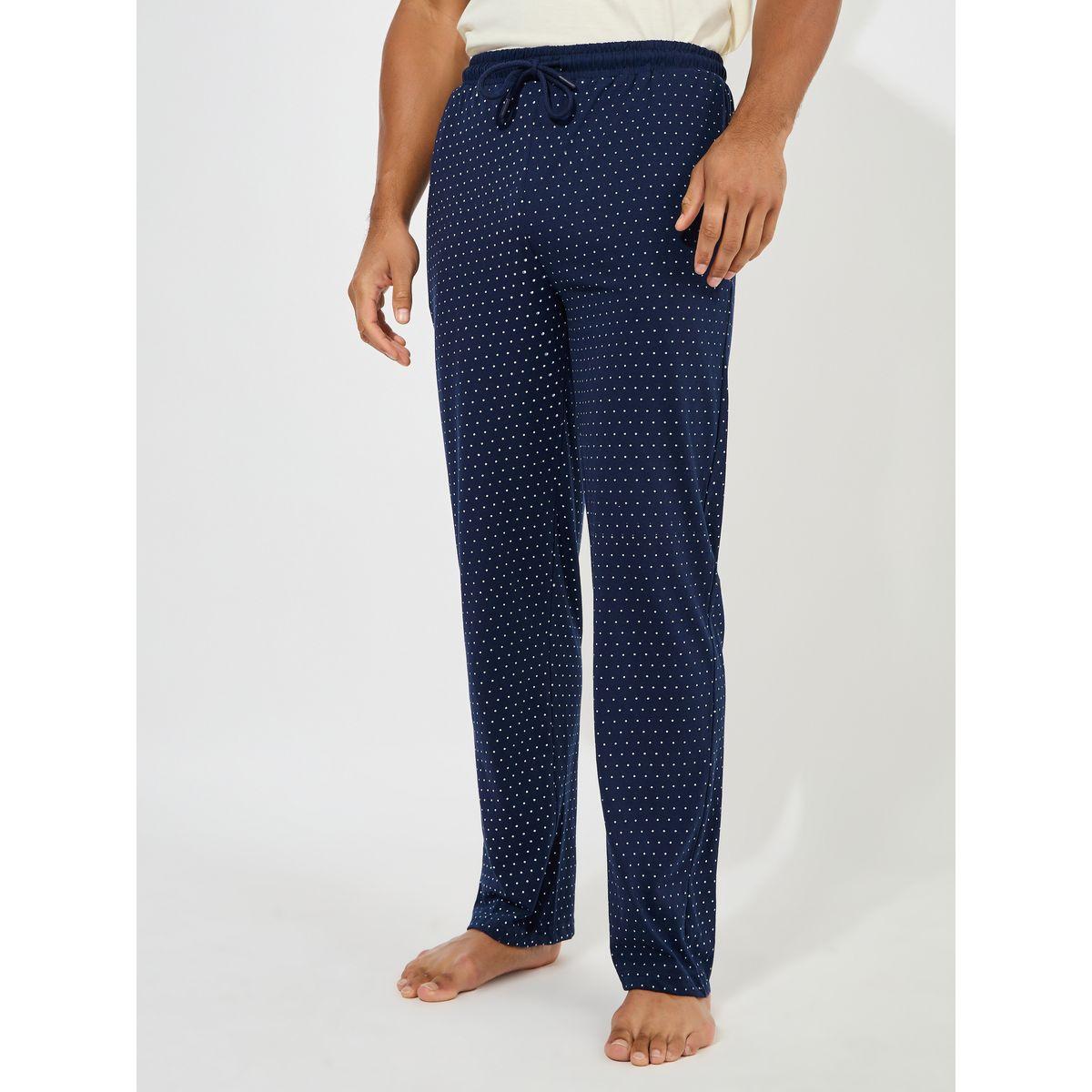 Styli Unwind Raglan Sleeve T-Shirt & Dot Print Pyjama Set-men-clothing-nightwear-sets-image-5