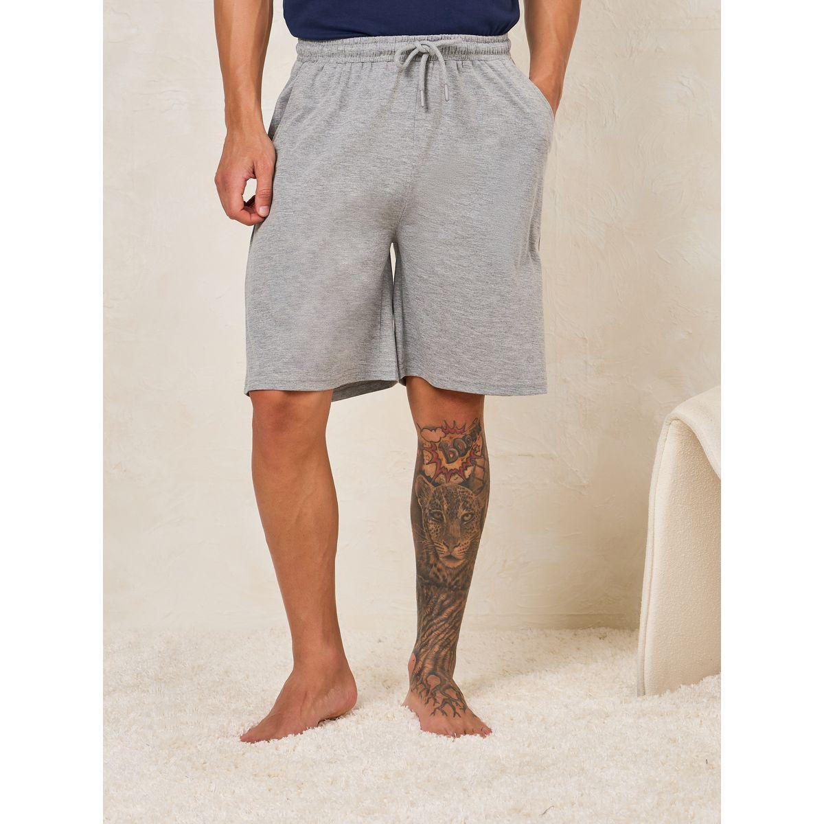 Styli Unwind Dream Slogan Print T-Shirt & Shorts Set-men-clothing-nightwear-sets-image-4