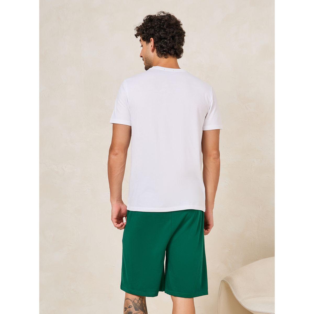 مجموعة من شورت مع تيشيرت بطبعة كتابة-men-clothing-nightwear-sets-image-5