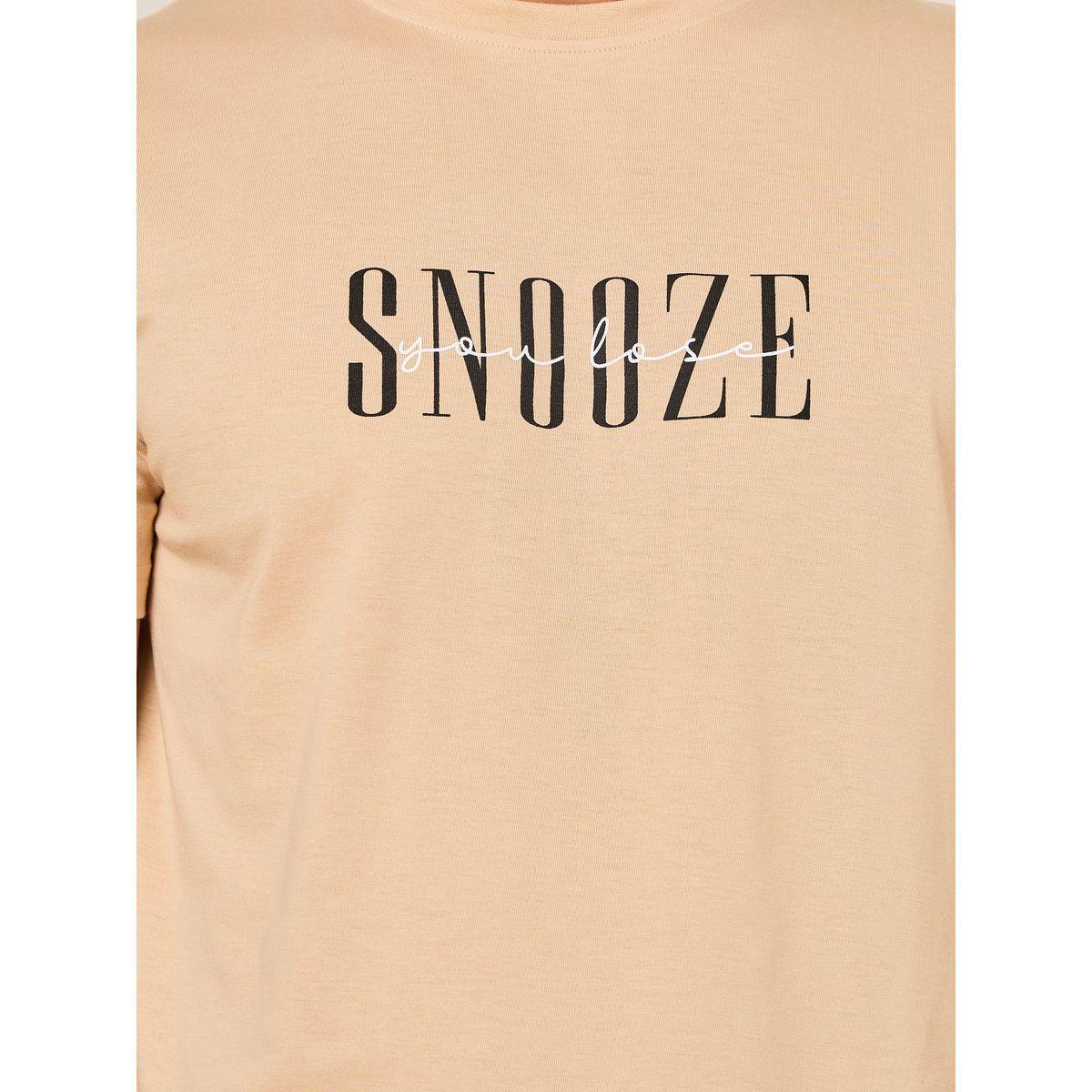 Styli Unwind Slogan Print Cotton T-Shirt & Shorts Set-men-clothing-nightwear-sets-image-3