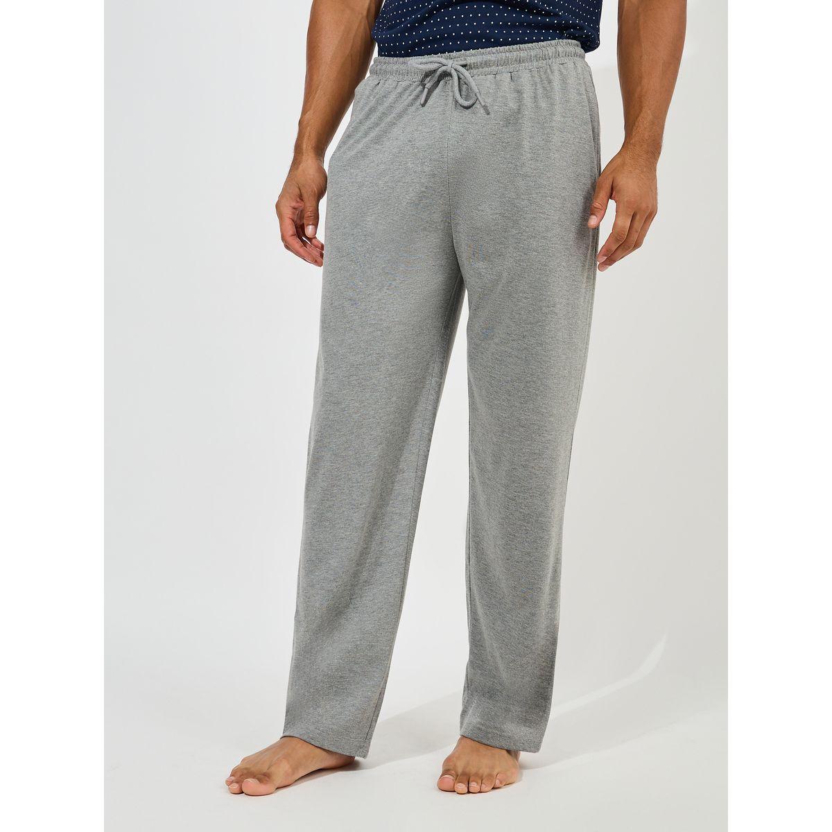 Styli Unwind Dot Print T-Shirt & Straight Pyjama Set-men-clothing-nightwear-sets-image-5