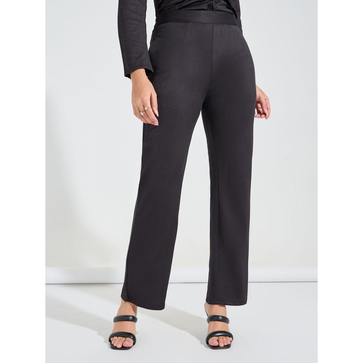Styli Limited Solid Asymmetric Hem Blazer & Straight Leg Pants Co-Ords-women-clothing-coordsets-image-5