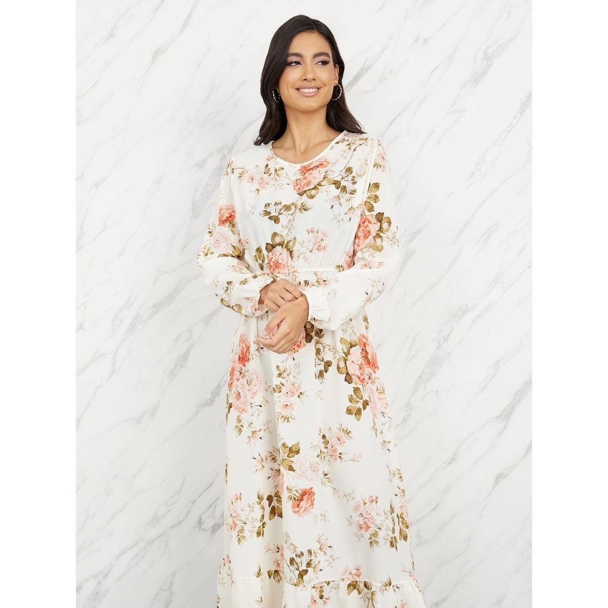 Styli Floral Print A-Line Midi Dress-women-clothing-dresses-image-2