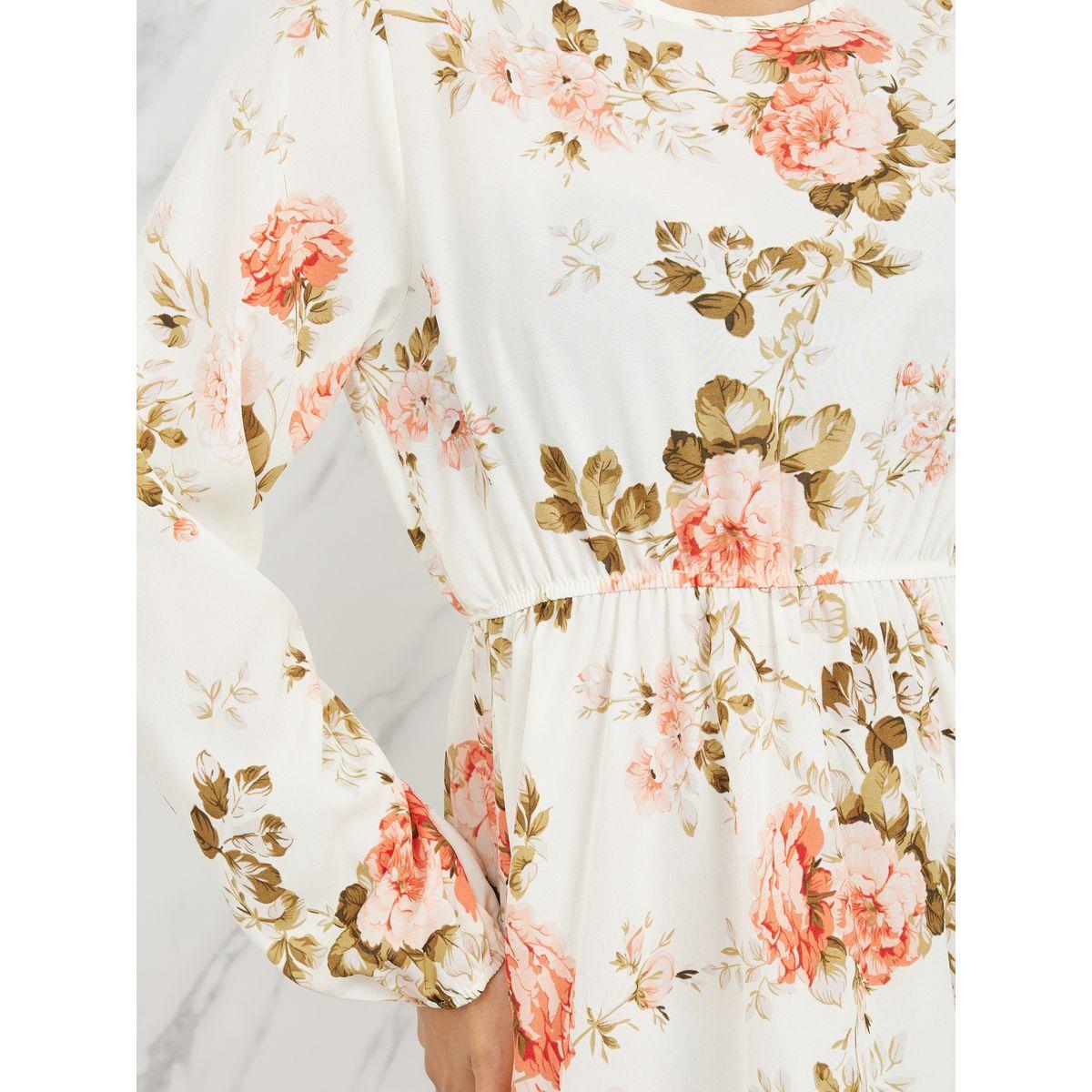 Styli Floral Print A-Line Midi Dress-women-clothing-dresses-image-3