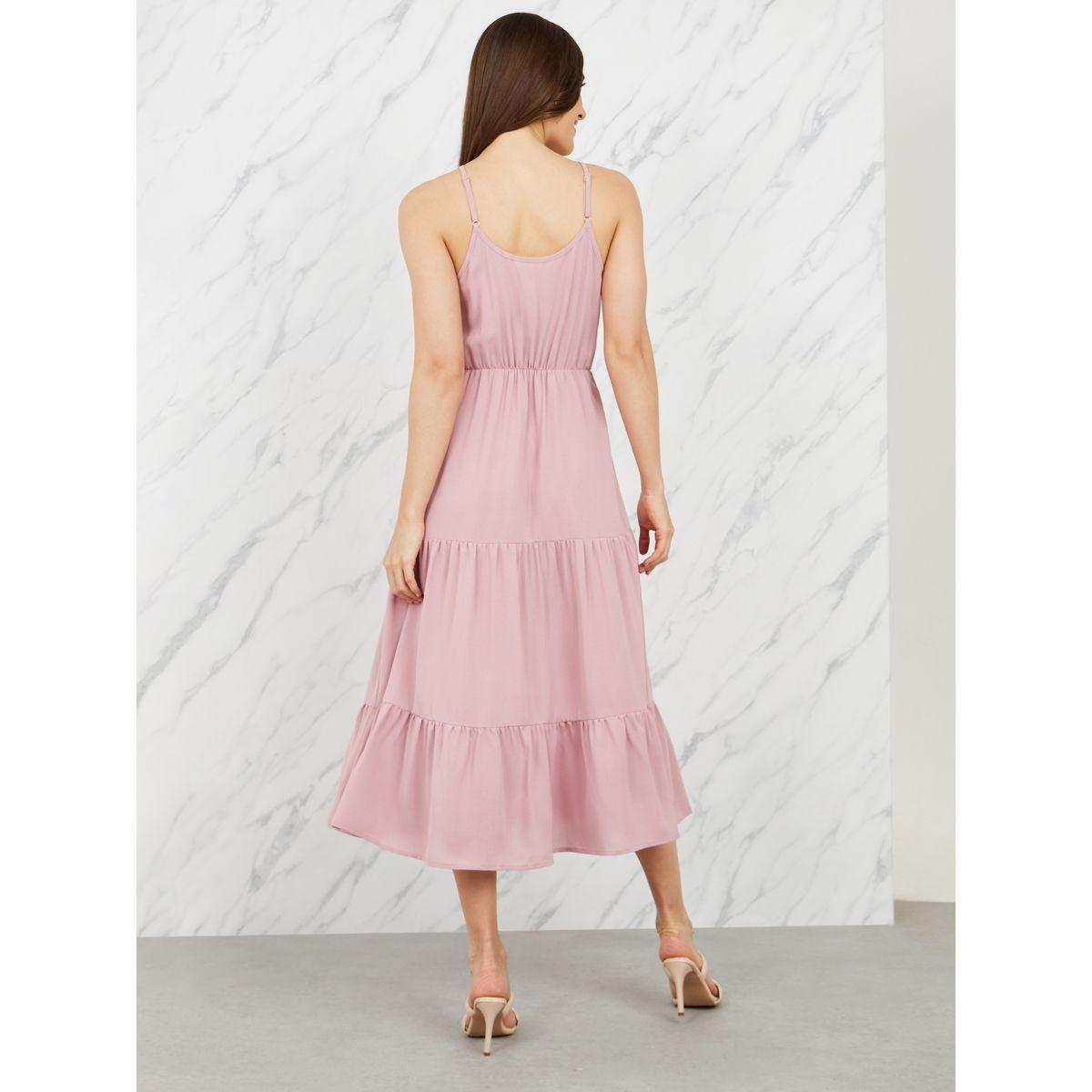 Styli Lace Detail Halter Neck Tiered Midi Dress-women-clothing-dresses-image-4
