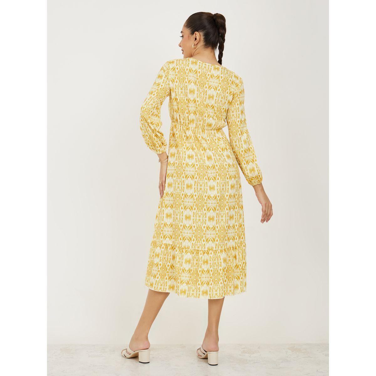 Styli Round Neck All Over Print A-Line Midi Dress-women-clothing-dresses-image-5