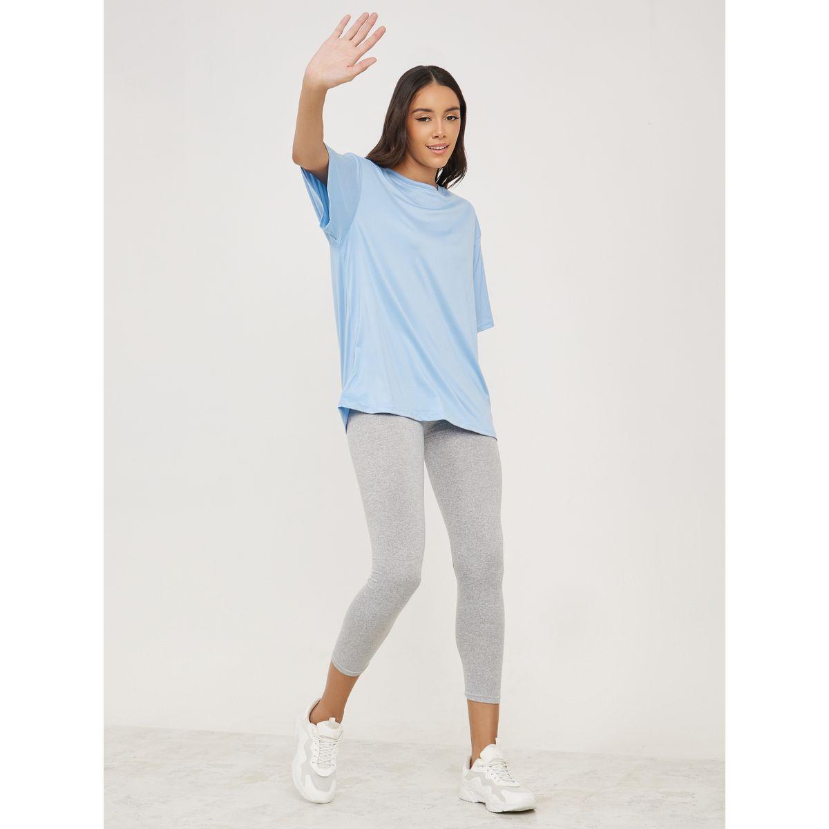 تيشيرت فضفاض مطبع بكتابة-women-clothing-tshirts-image-2
