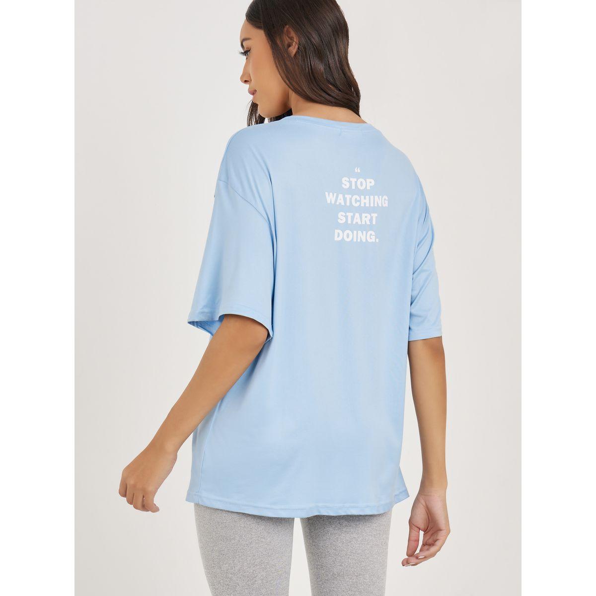 Styli Oversized Stop Watching Start Doing Slogan T-Shirt-women-clothing-tshirts-image-4