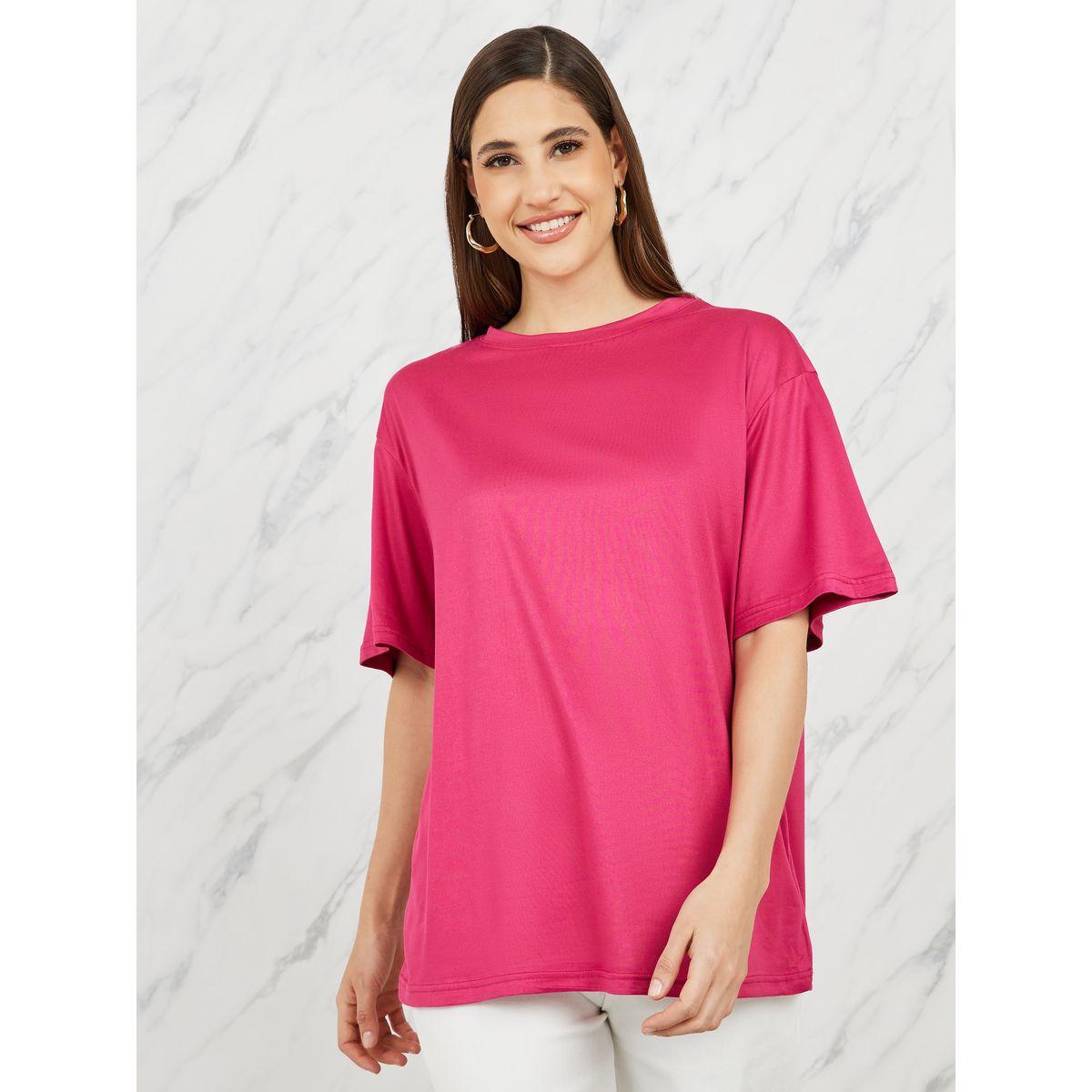 تيشيرت واسع مطبع بطبعة كتابة-women-clothing-tshirts-image-3