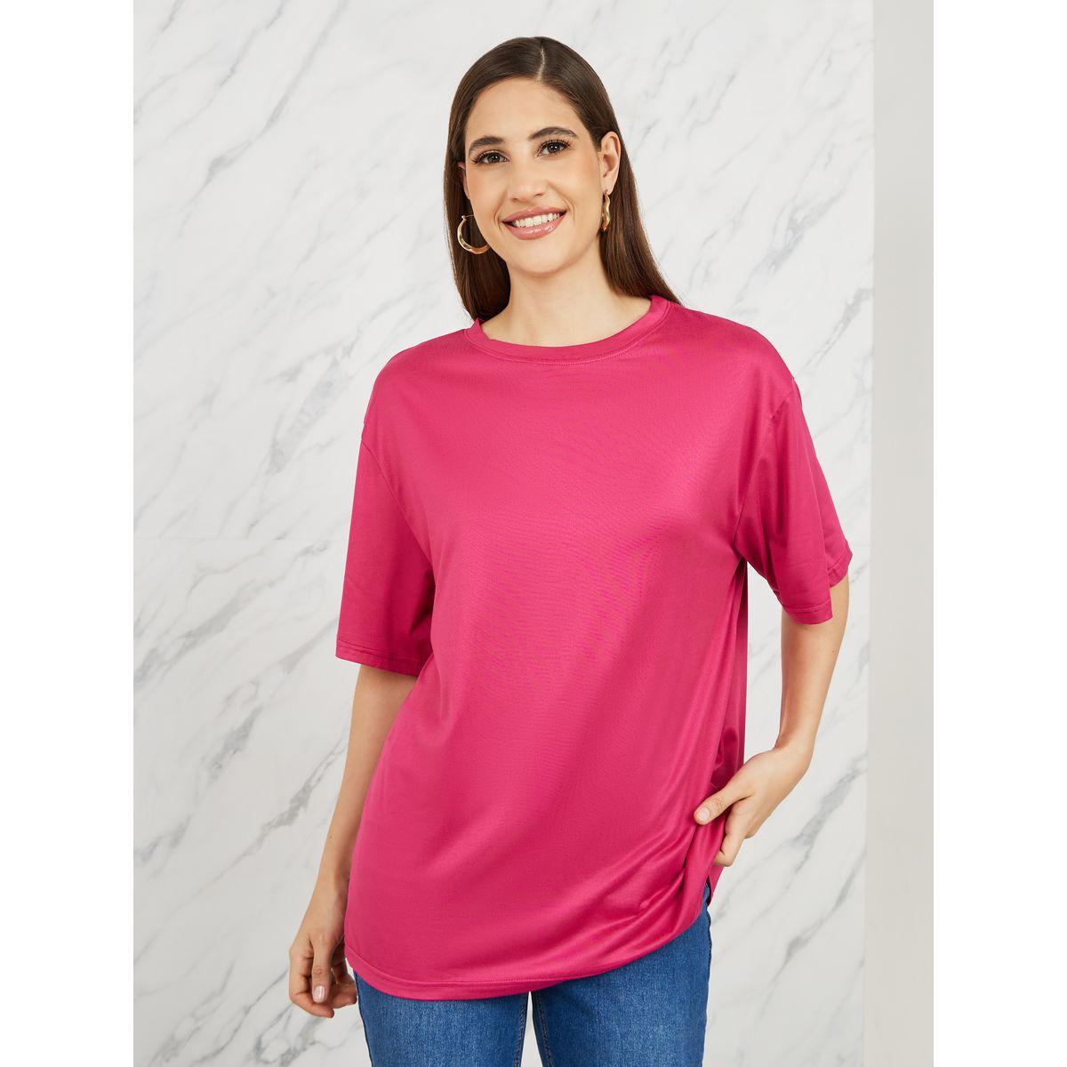 Styli Oversized Cherish Effect Dream Slogan Print Longline T-Shirt-women-clothing-tshirts-image-3