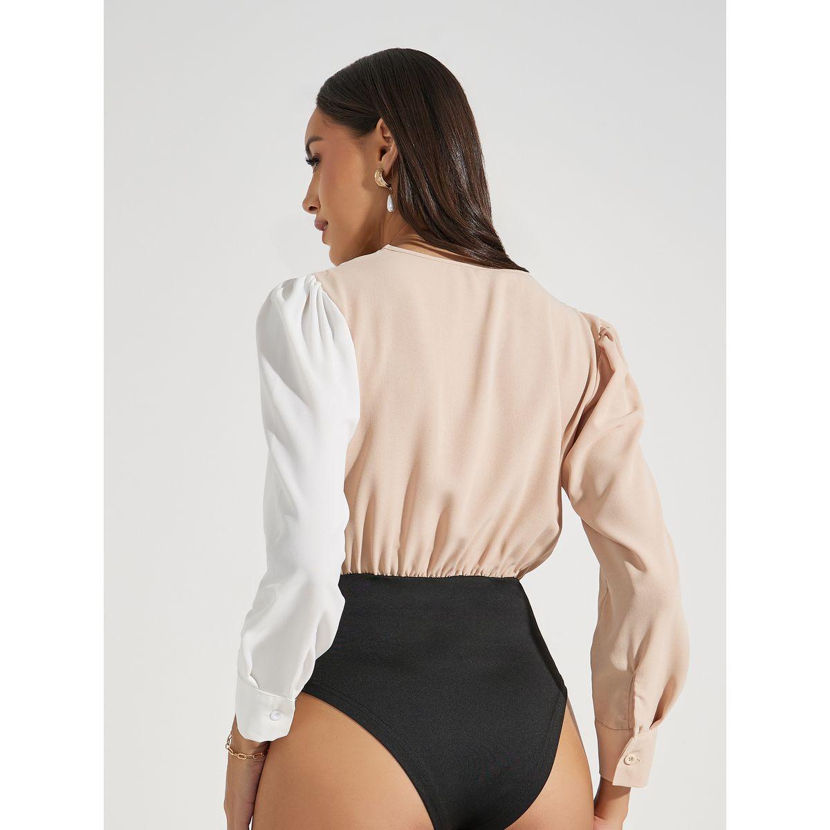 Styli Color Block Wrap Front Bodysuit-women-clothing-shirtsandblouses-blouses-image-6
