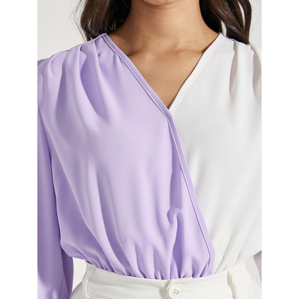 Styli Color Block Wrap Front Bodysuit-women-clothing-shirtsandblouses-blouses-image-4