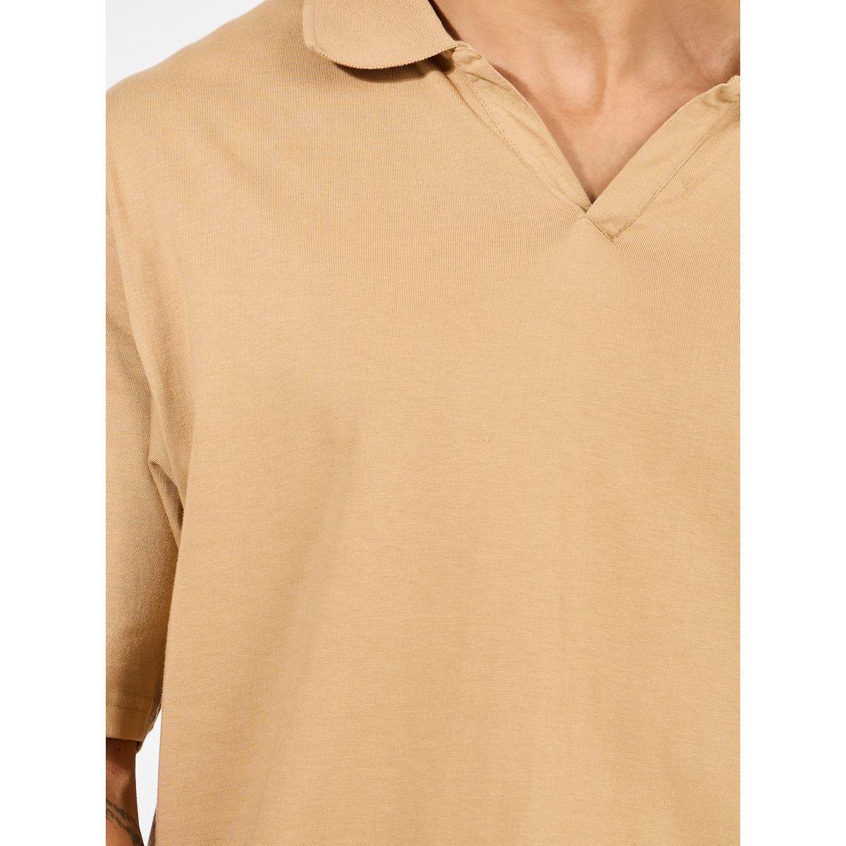 Styli Heavy Cotton Jersey Oversized Polo & Shorts Co-Ords-men-clothing-coordsets-image-3