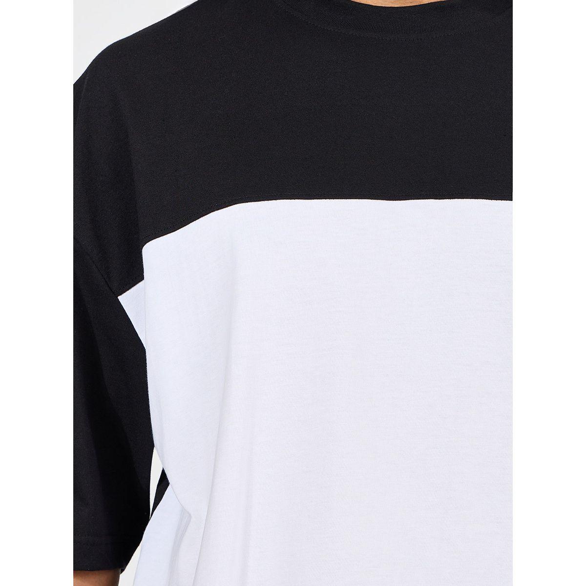 Styli Color Block Heavy Cotton Jersey T-Shirt & Cargo Shorts Co-Ords-men-clothing-coordsets-image-3