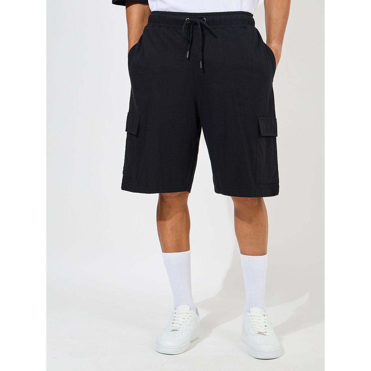 Styli Color Block Heavy Cotton Jersey T-Shirt & Cargo Shorts Co-Ords-men-clothing-coordsets-image-5
