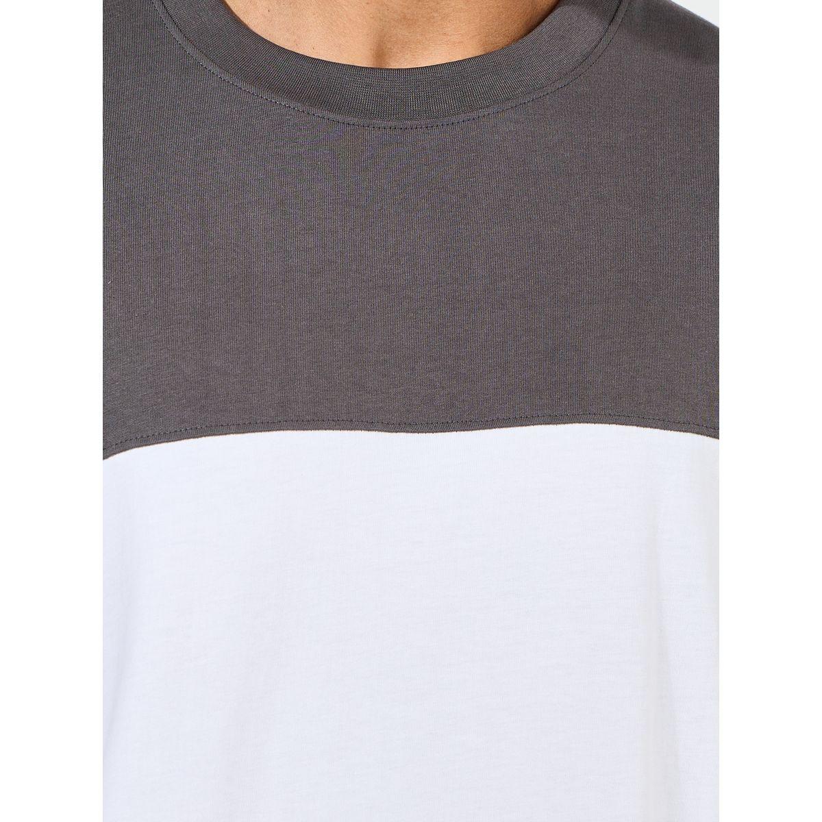 شورت كارجو مع تيشيرت جيرسيه بنمط كتل الالوان-men-clothing-coordsets-image-3