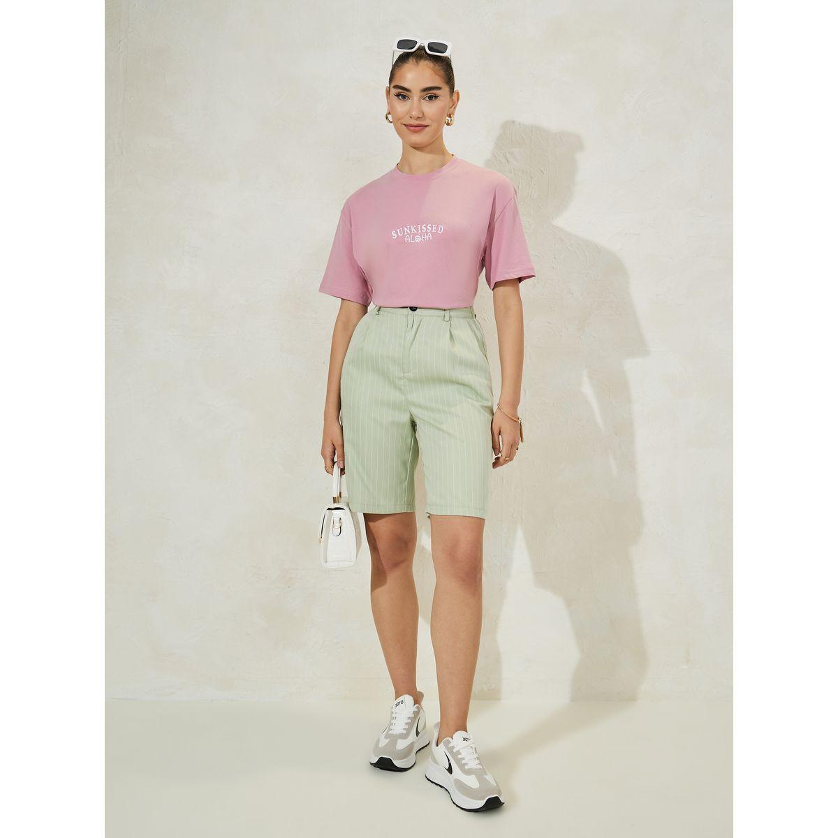 Styli Oversized Embroidered Round Neck Short Sleeve  T-shirt-women-clothing-tshirts-image-3