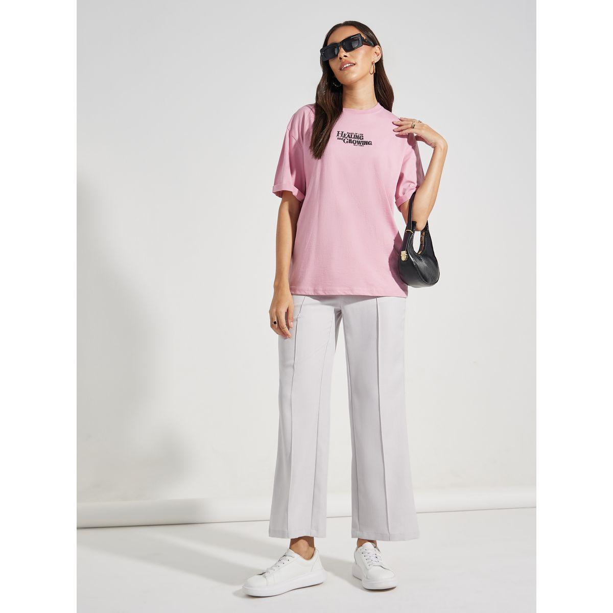 Styli Oversized Healing & Growing Puff Print Turn-Up Sleeves T-Shirt-women-clothing-tshirts-image-3
