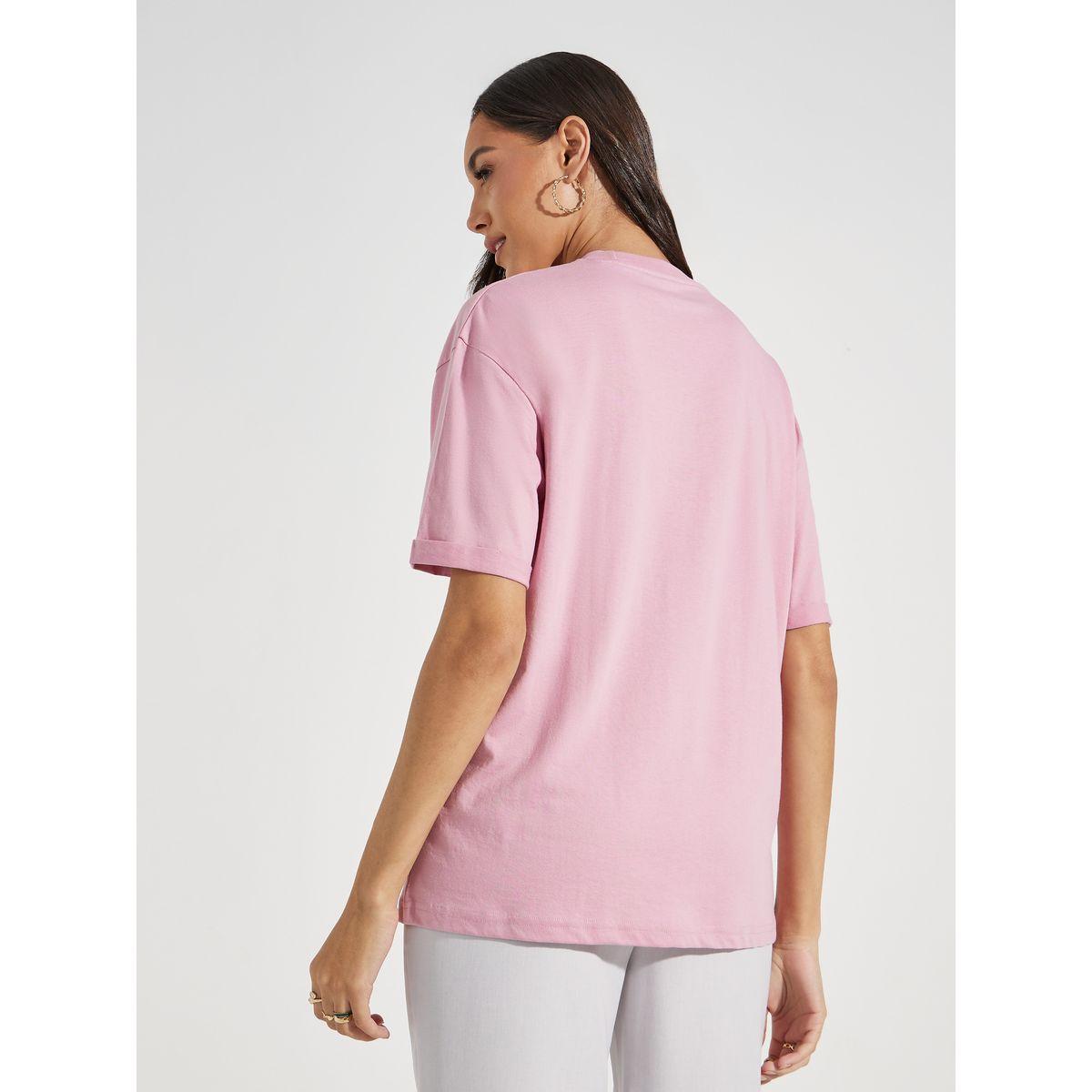 Styli Oversized Healing & Growing Puff Print Turn-Up Sleeves T-Shirt-women-clothing-tshirts-image-5