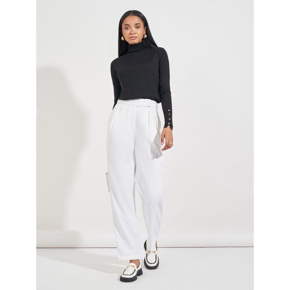 Styli Elevate High Rise Box Pleat Detail Twill Pants-women-clothing-bottoms-trousers-image-5