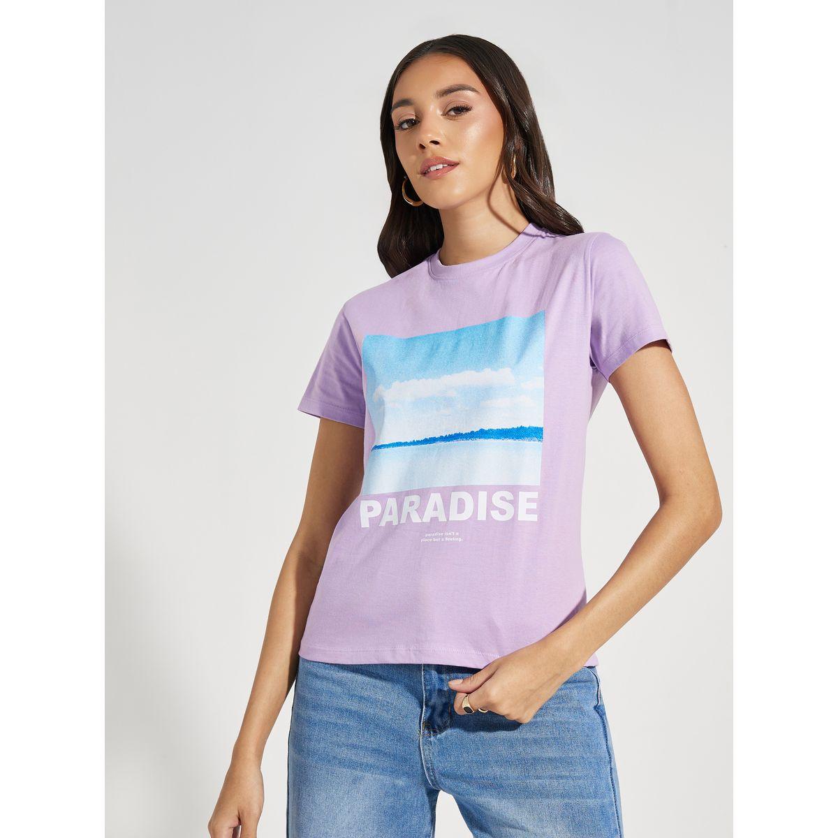 Styli Regular Fit Paradise Graphic Print T-Shirt-women-clothing-tshirts-image-3