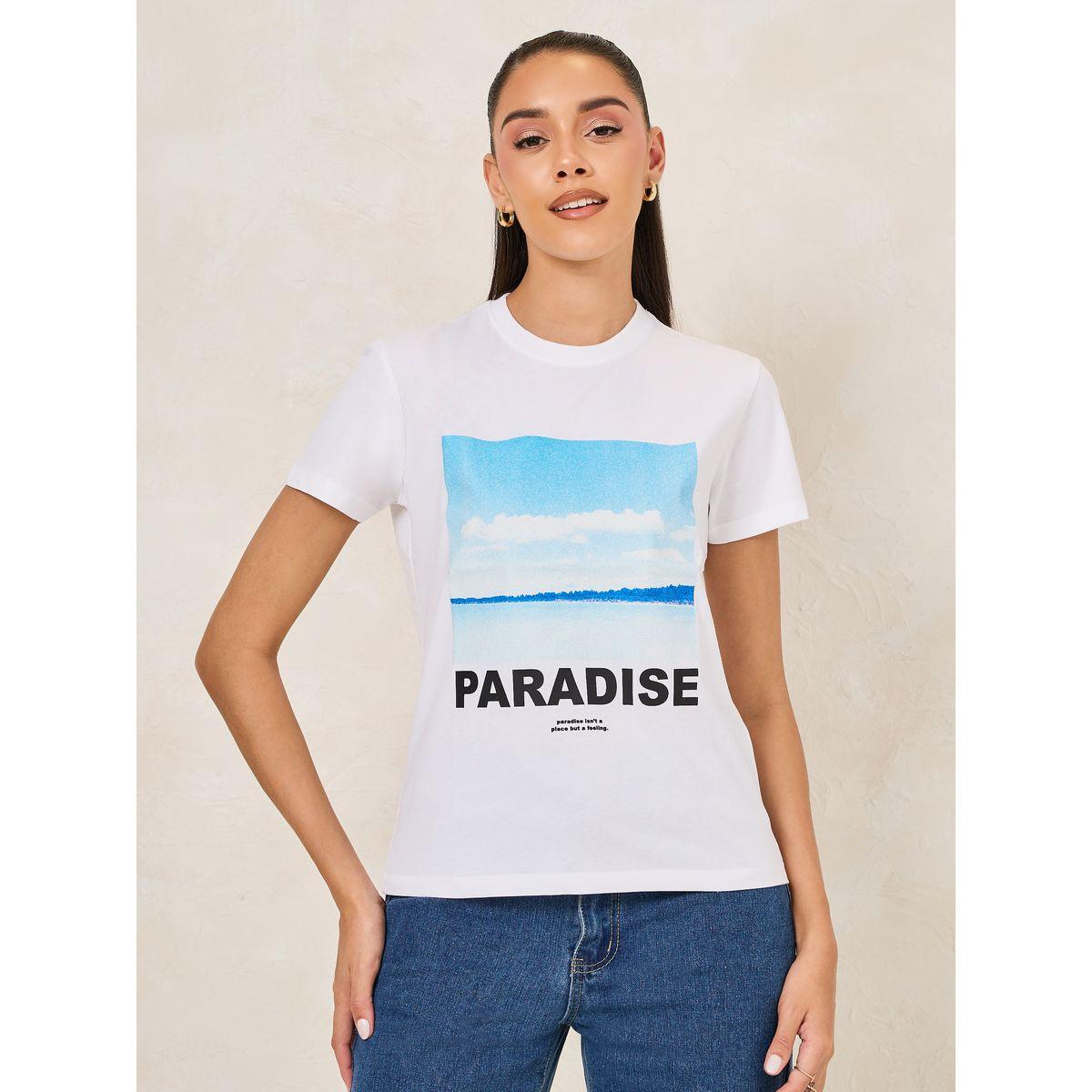 Styli Regular Fit Paradise Graphic Print T-Shirt-women-clothing-tshirts-image-3