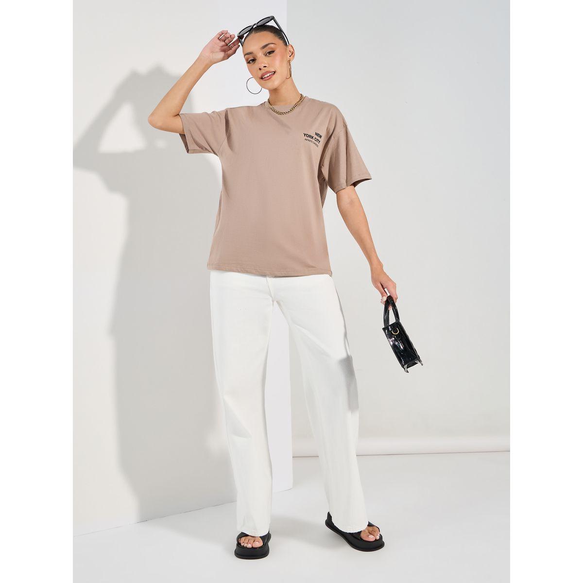 تيشيرت فضفاض مطبع بطبعة جرافيك-women-clothing-tshirts-image-2
