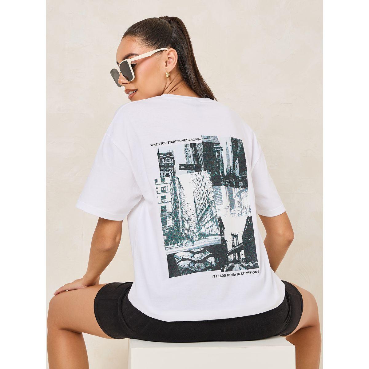 Styli Oversized Street Graphic Print Longline T-Shirt-women-clothing-tshirts-image-1