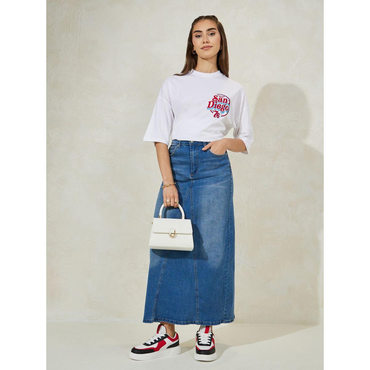 Styli Oversized Dropped Shoulder San Diego Embroidered T-Shirt-women-clothing-tshirts-image-3