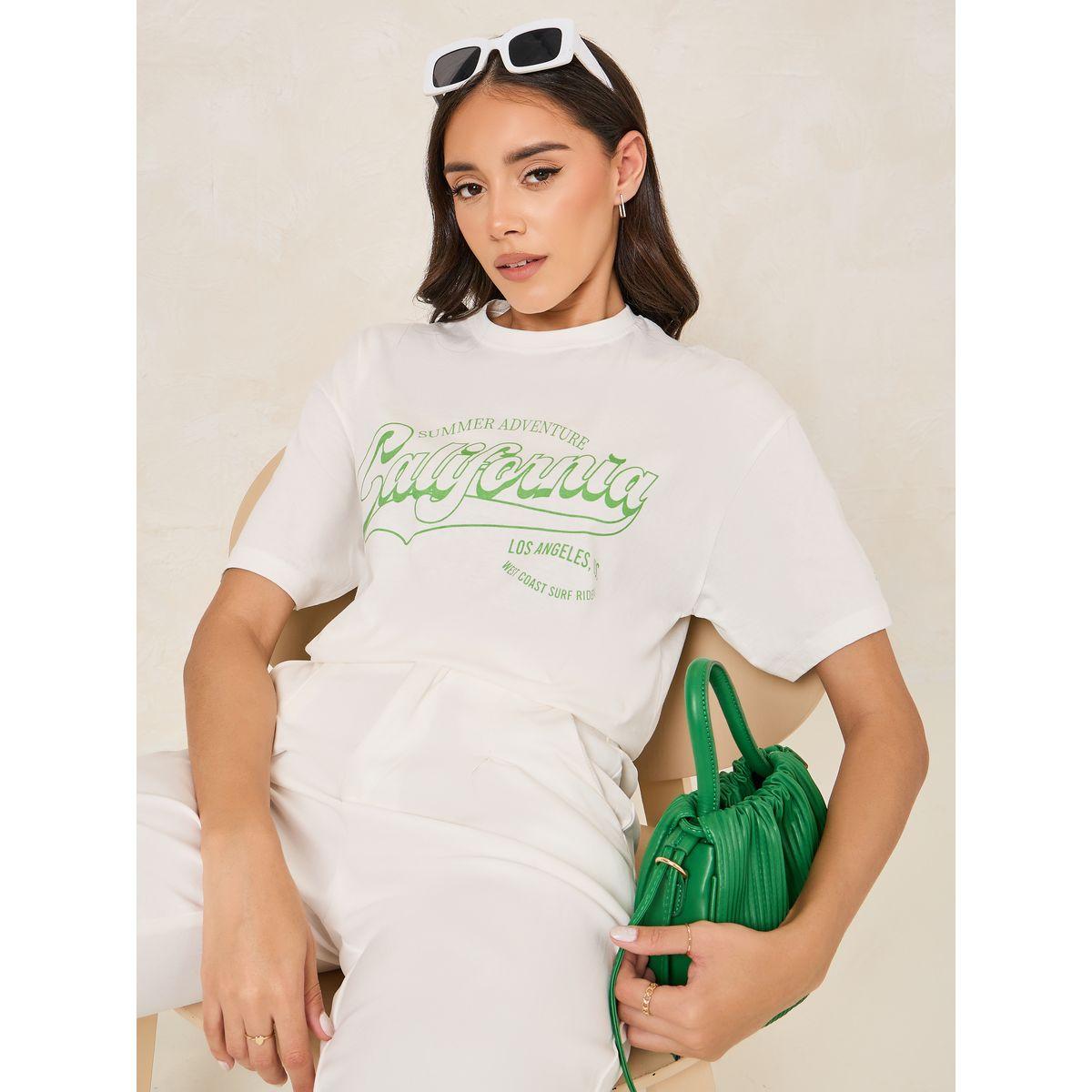 Styli Oversized California Slogan Print Round Neck T-Shirt-women-clothing-tshirts-image-1