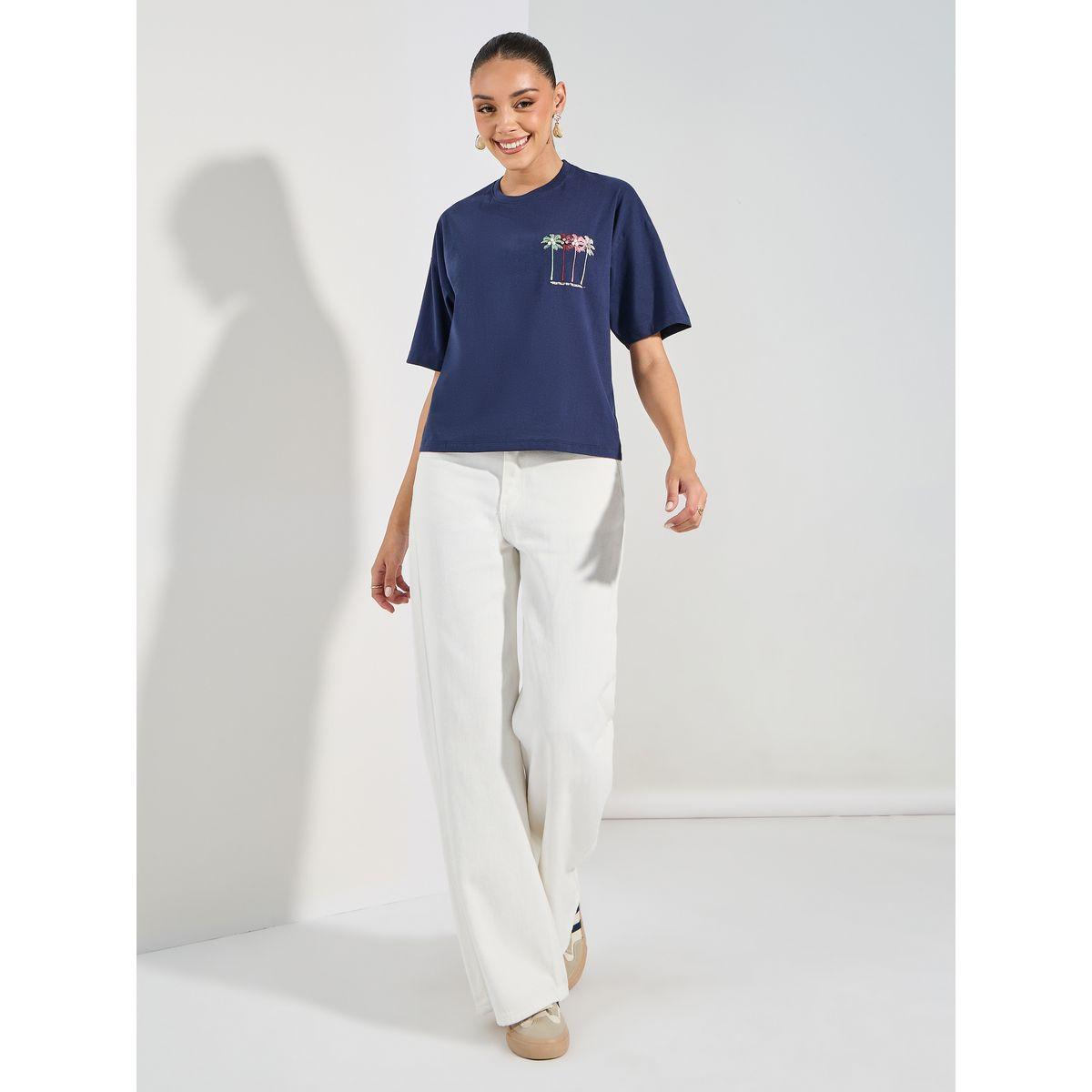 تيشيرت بقصة بوكسي واكتاف منخفضة-women-clothing-tshirts-image-2