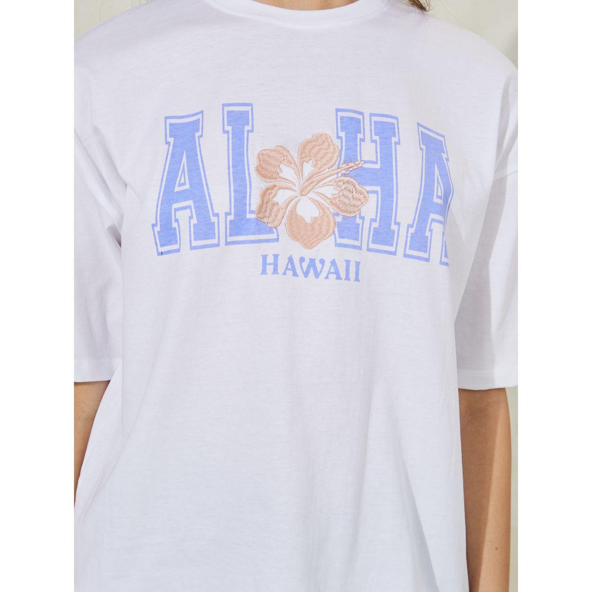 Styli Boxy Fit Dropped Shoulder Aloha Embroidered T-Shirt-women-clothing-tshirts-image-5