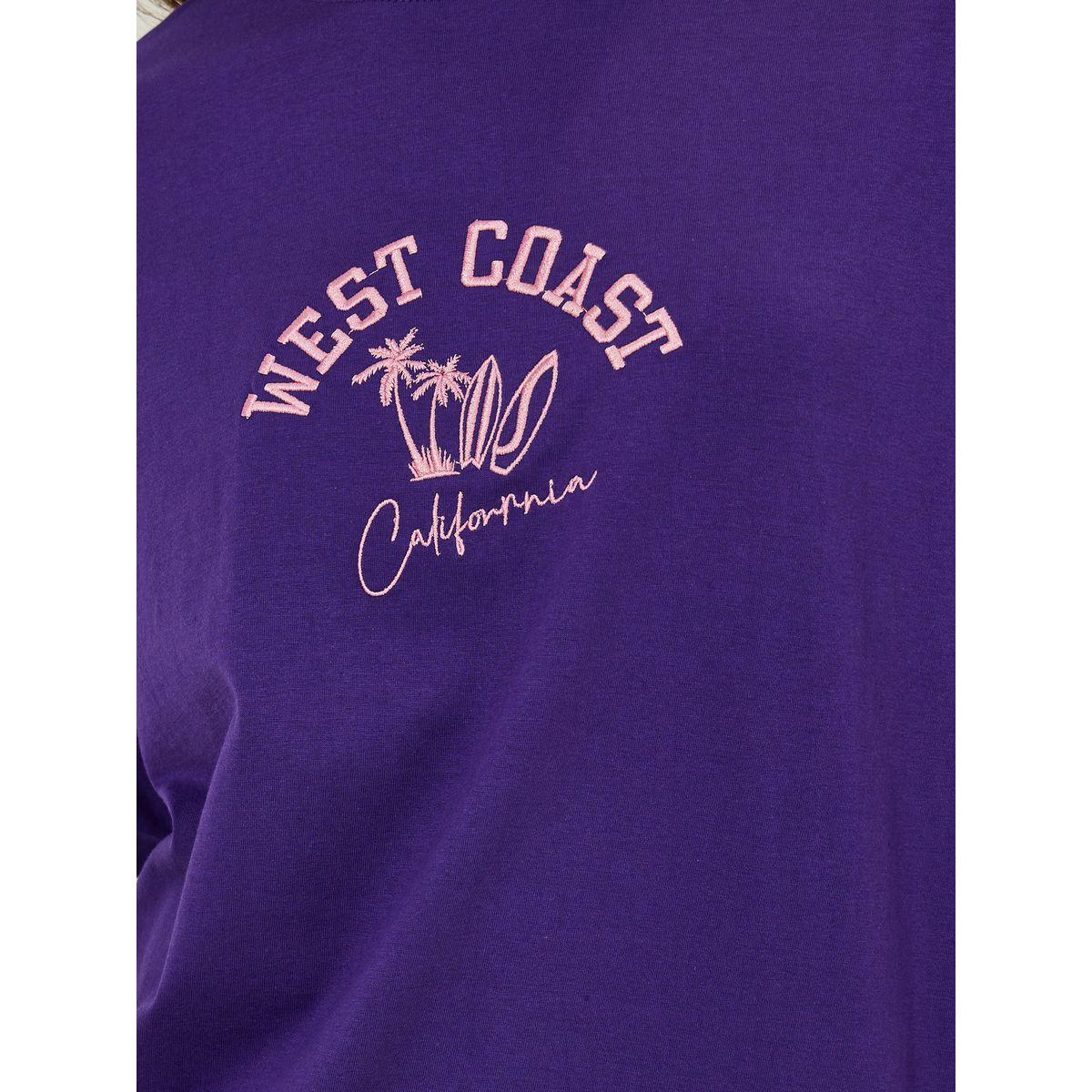 Styli Oversized West Coast Embroidered Turn-Up Sleeves T-Shirt-women-clothing-tshirts-image-5