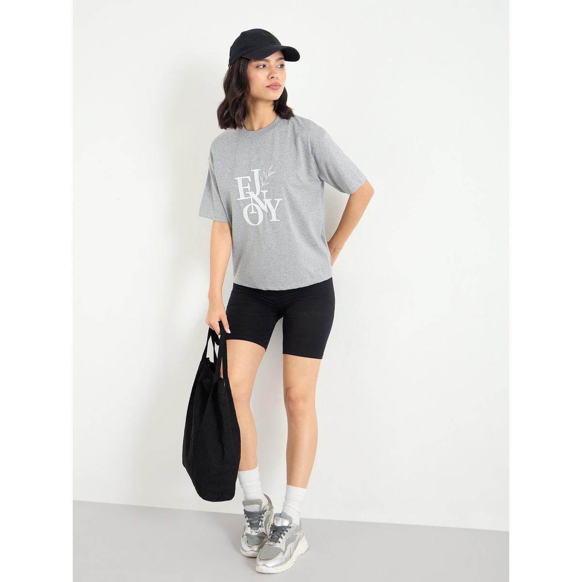 Styli Boxy Embroidered T-Shirt with Dropped Shoulder-women-clothing-tshirts-image-2