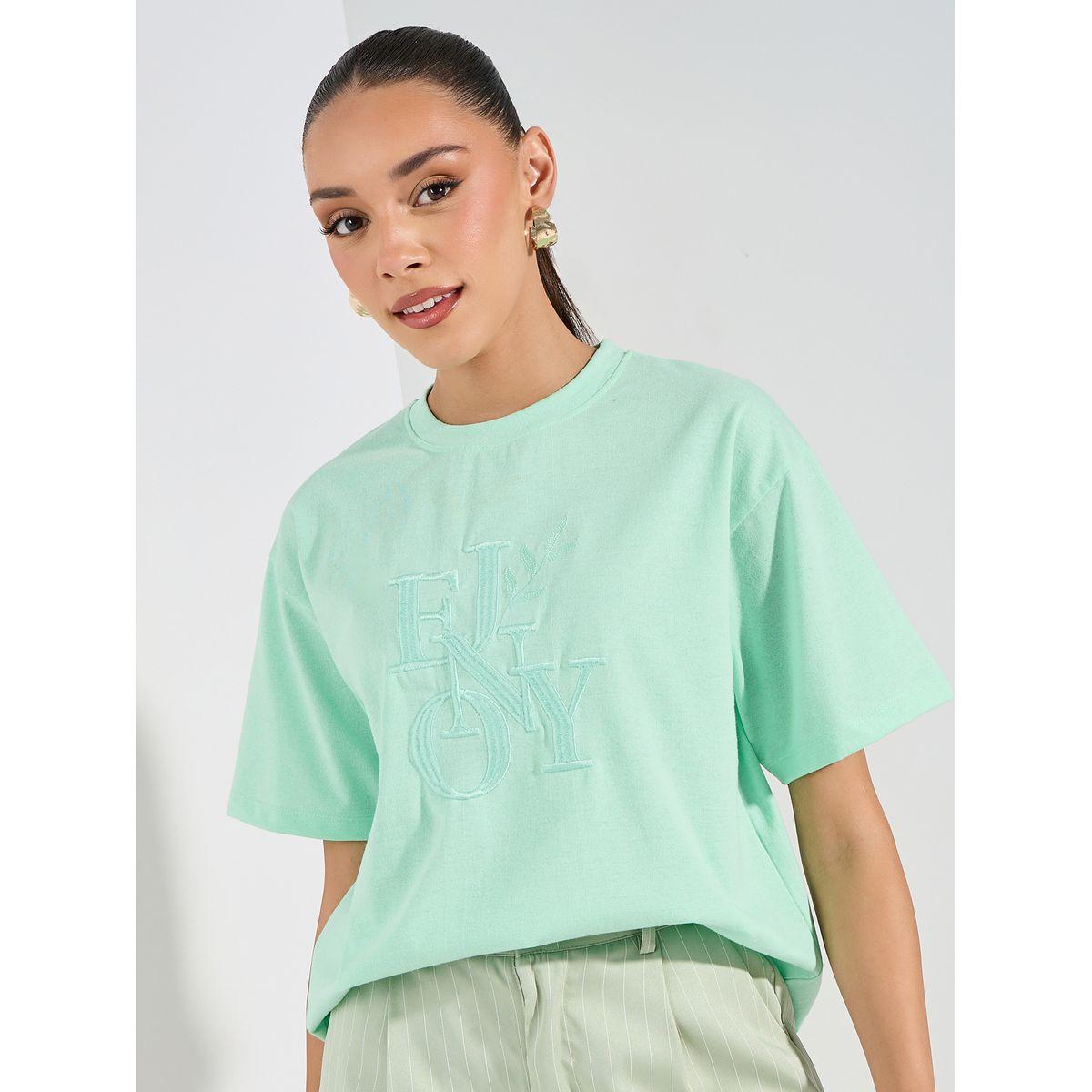 تيشيرت بقصة بوكسي واكتاف منخفضة-women-clothing-tshirts-image-1