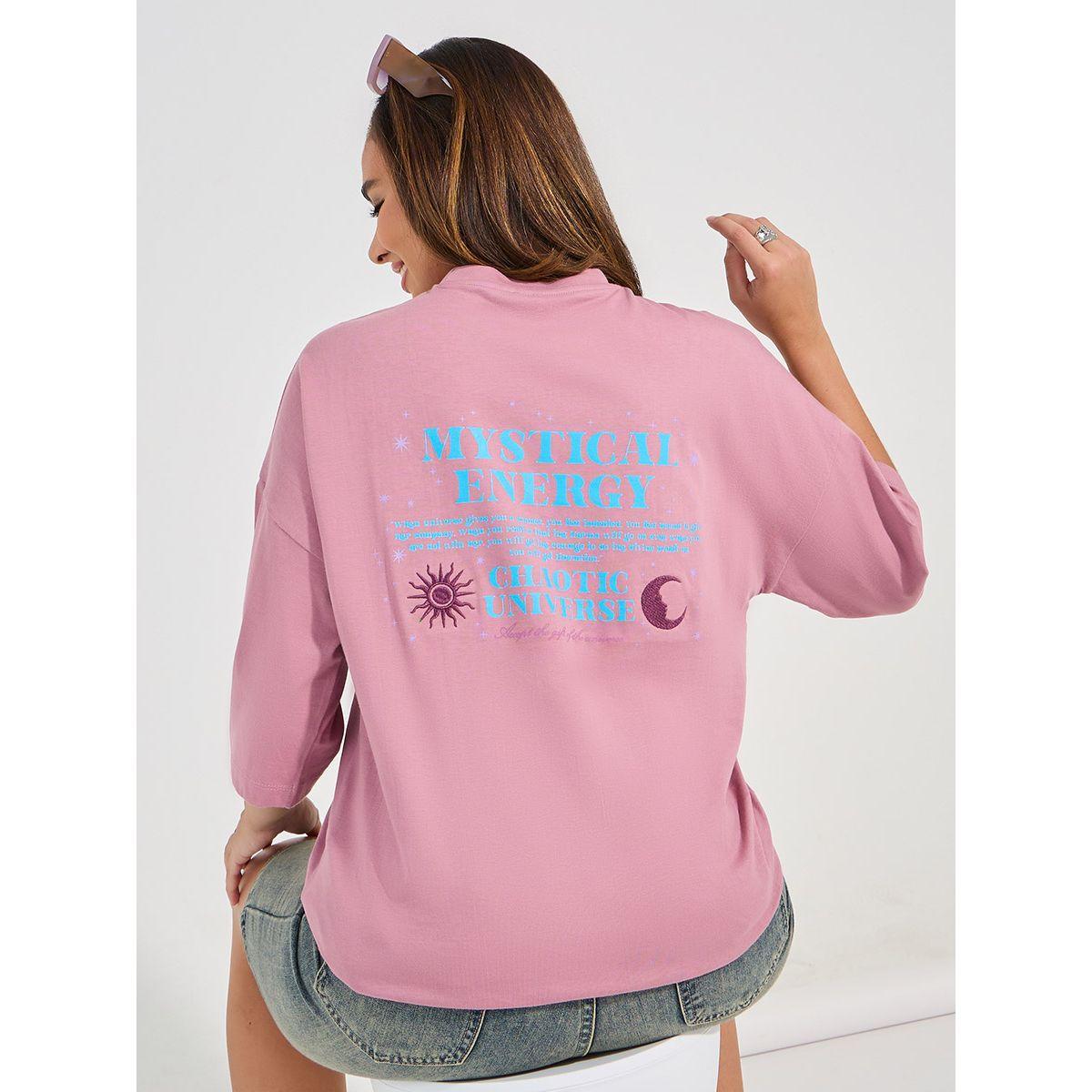 Styli Oversized Embroidered Slogan Dropped Shoulder T-Shirt-women-clothing-tshirts-image-1