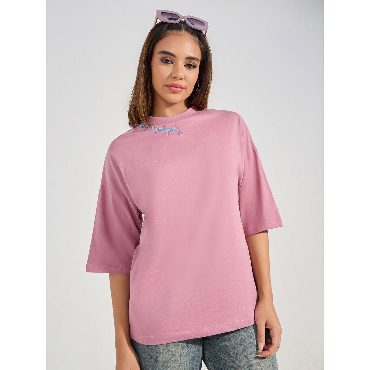 Styli Oversized Embroidered Slogan Dropped Shoulder T-Shirt-women-clothing-tshirts-image-3